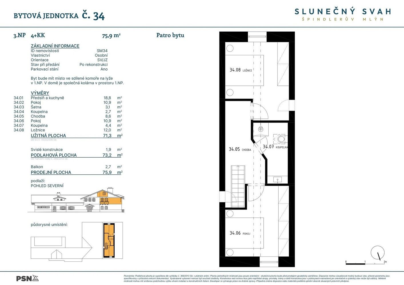 Byt 4+kk · 71 m² · Špindlerův Mlýn - Bedřichov, okres Trutnov, Královéhradecký kraj - 3