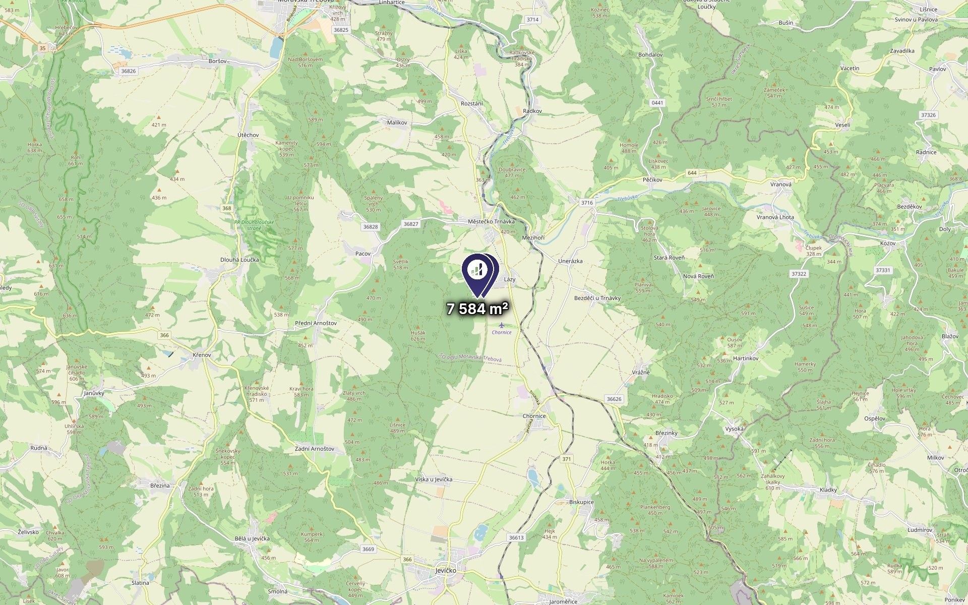 Pozemek · 8 467 m² · Městečko Trnávka - 3