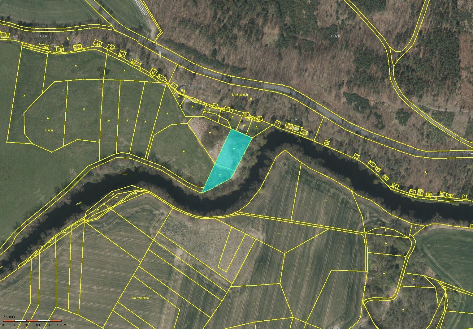 Prodej louka - Štěkeň, 3 698 m² - 1