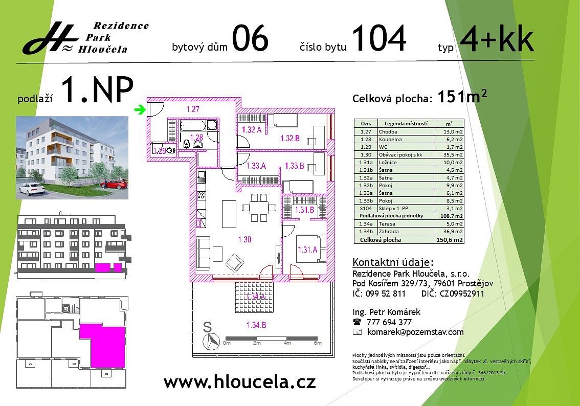 Prodej byt 4+kk - Vyškov, Jihomoravský kraj, 108,7 m² - 5