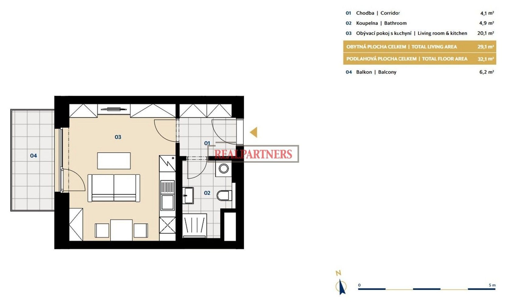 1+kk, Statenice, okres Praha-západ, Středočeský kraj, 38 m² - 2