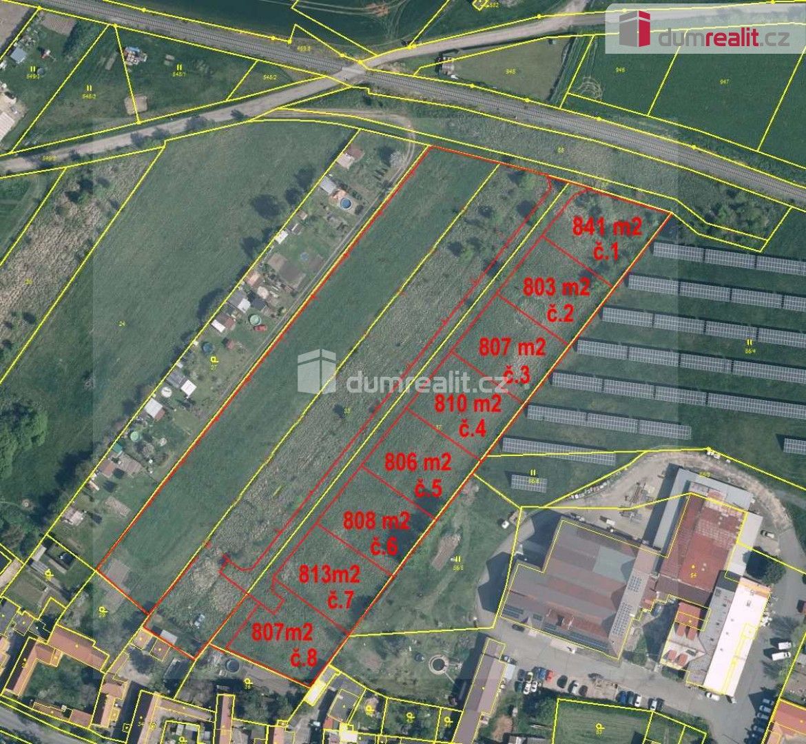 Pozemky pro bydlení, Velký Borek, 802 m²