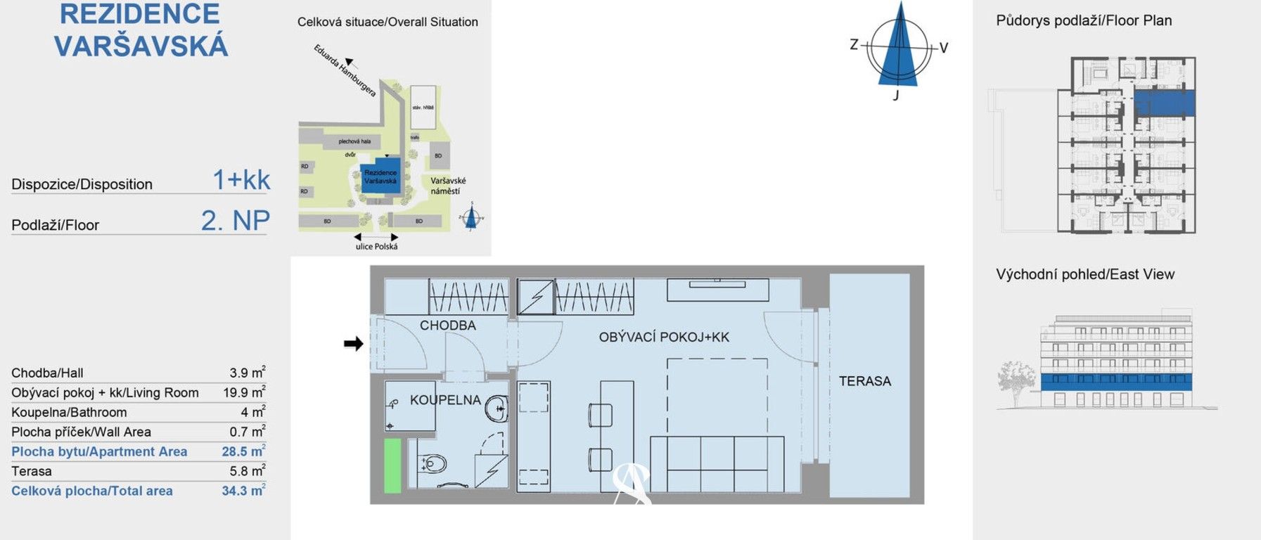 Pronájem byt 1+kk - Polská, Olomouc, 28 m² - 5
