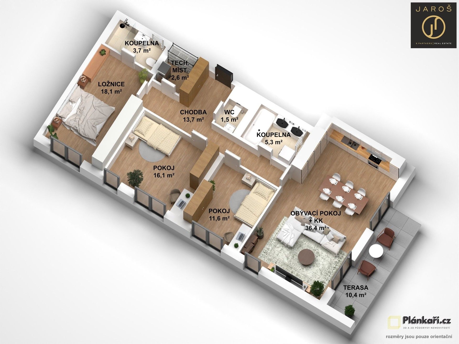 Byt 4+kk · 107 m² · Kladno - 4