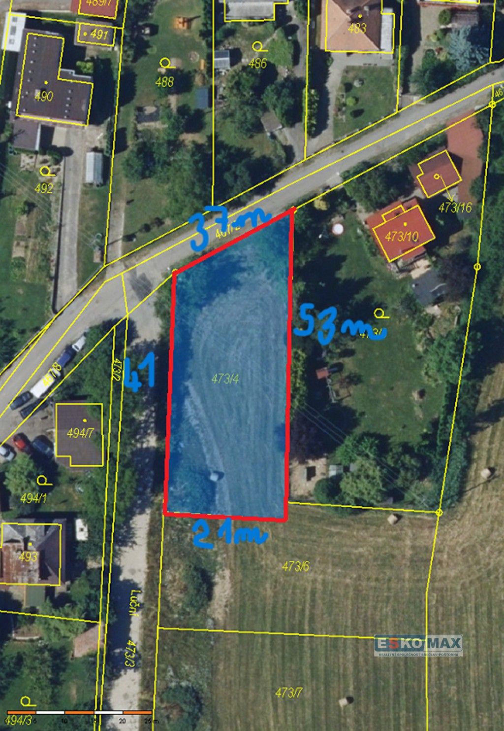 Prodej pozemek pro bydlení - Kunštát, 967 m²
