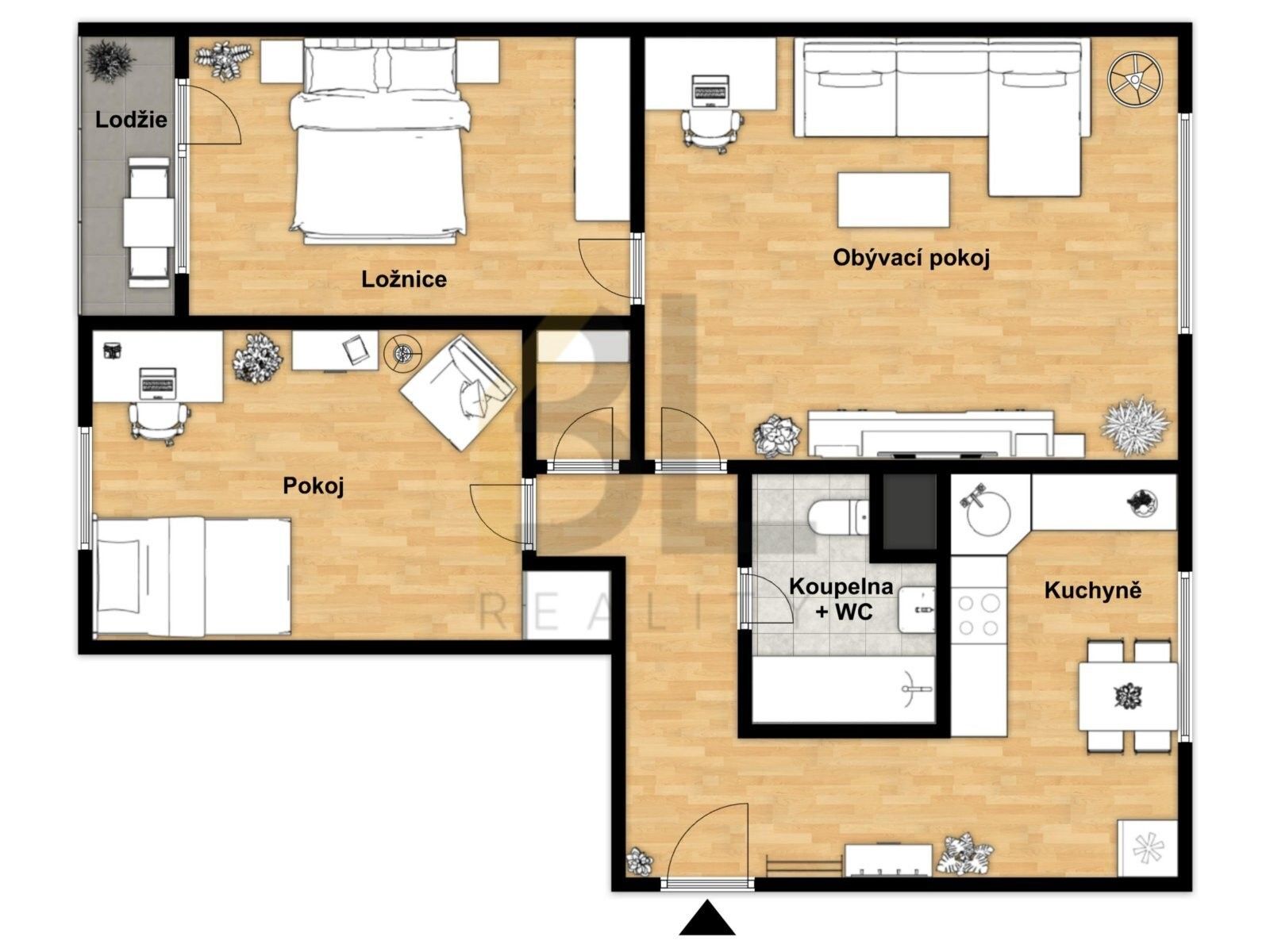 3+1, Očovská, Hodonín, 68 m² - 2