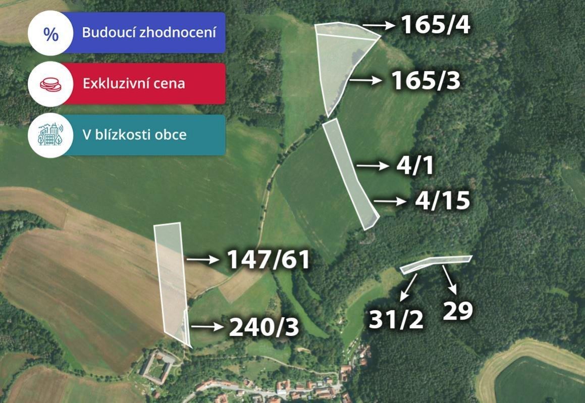 Zemědělské pozemky, Letovice, 9 747 m²