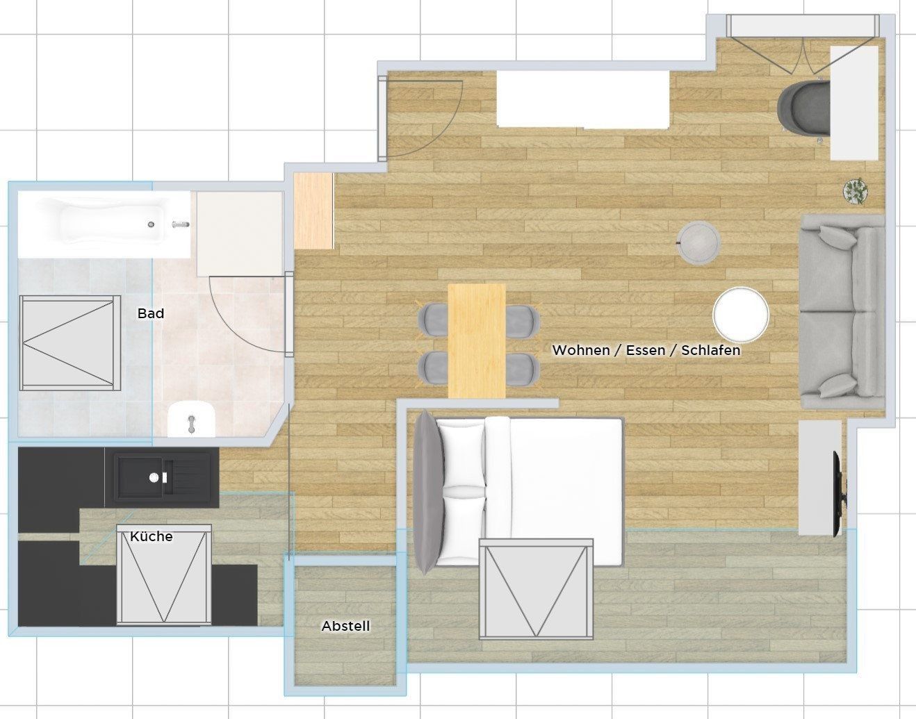 1+kk, Herforder Straße 209 Bielefeld Bielefeld Nordrhein-Westfalen 33609, 40 m² - 2
