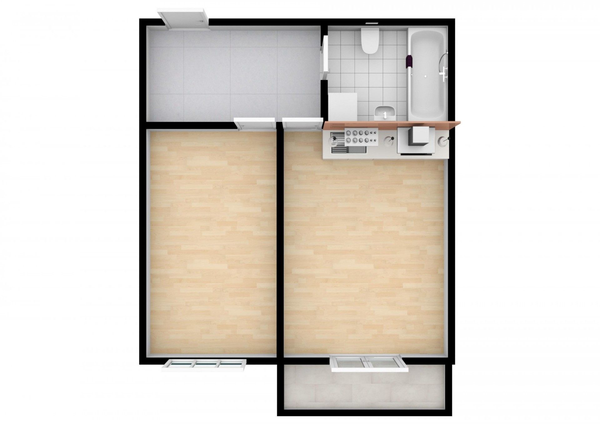 Pronájem byt 2+kk - V závětří, Praha, 42 m²