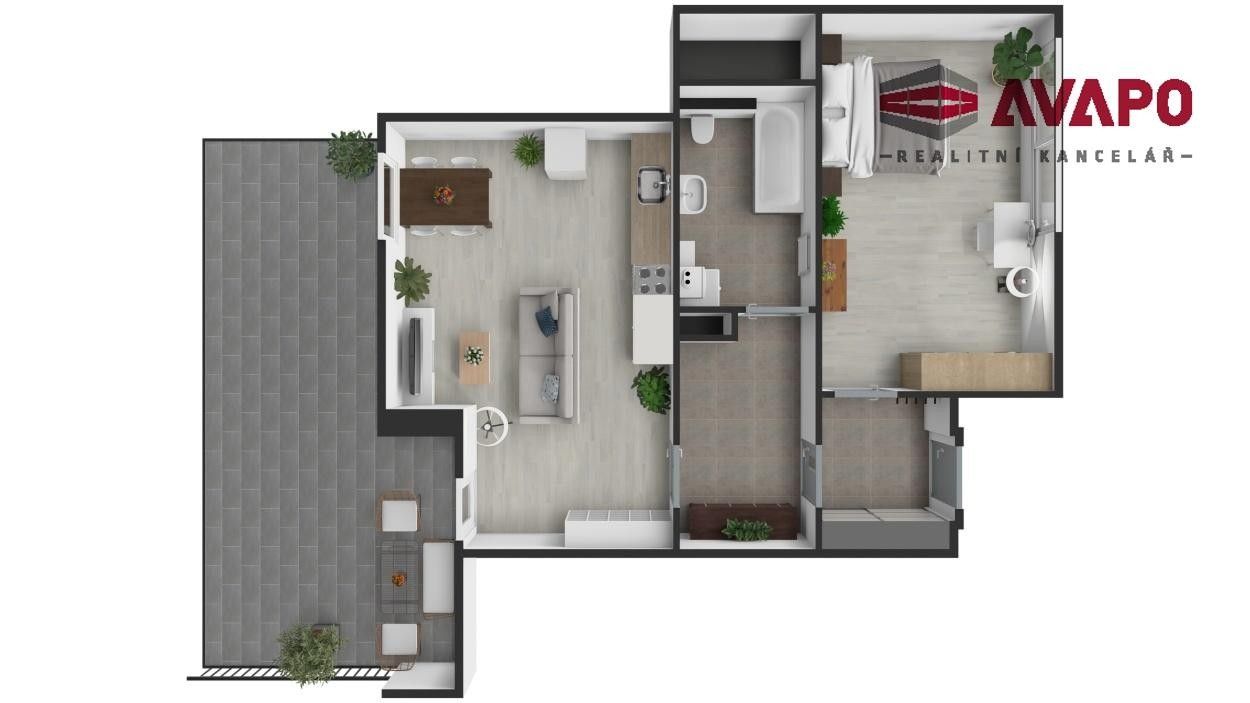 Pronájem byt 2+kk - Hálkova, Opava, 59 m²