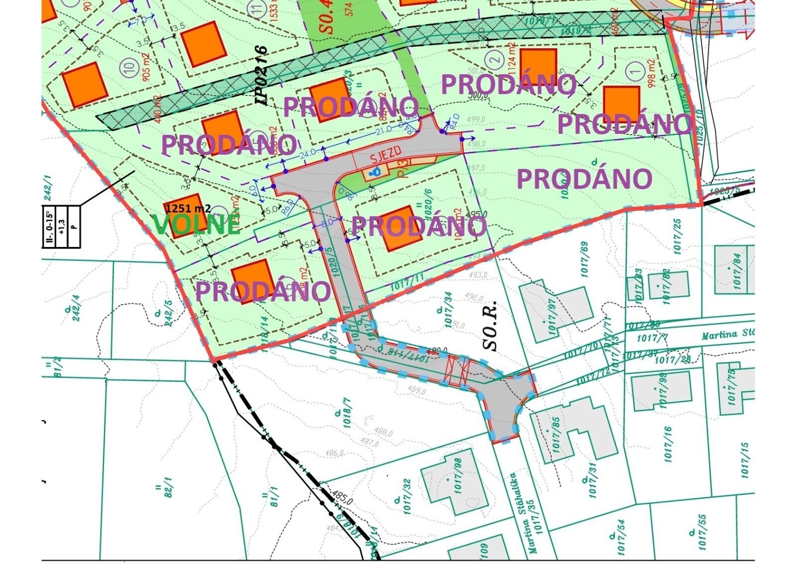 Pozemek pro bydlení · 1 251 m² · Martina Stáhalíka 759, Rudolfov - 3