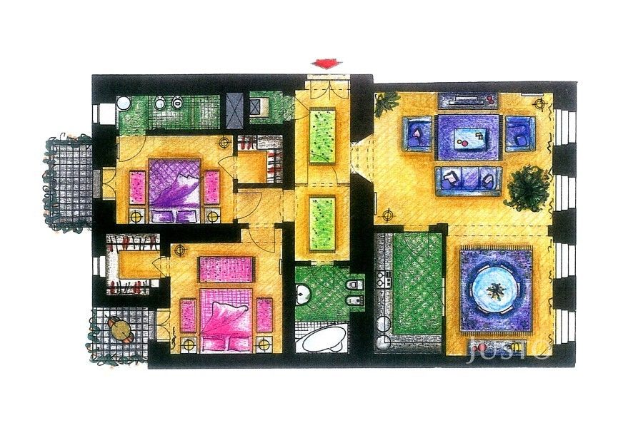 Byt 3+1 · 94 m² · Hořejší nábřeží  , Praha Smíchov - 4