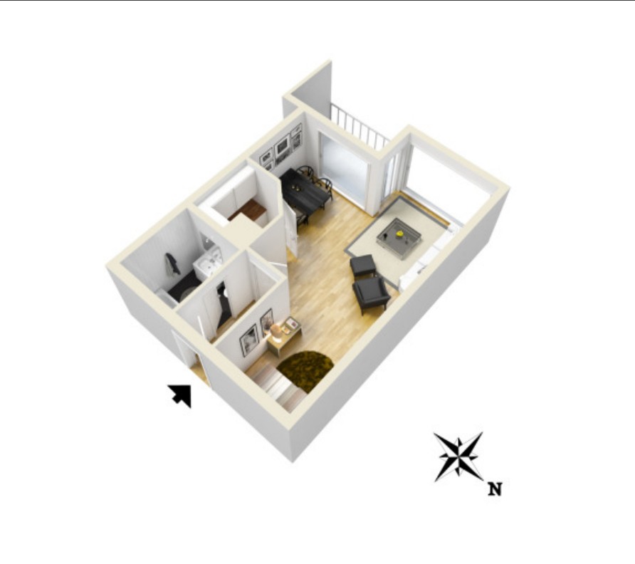 1+1, Erding Erding Bayern 85435, 39 m² - 2