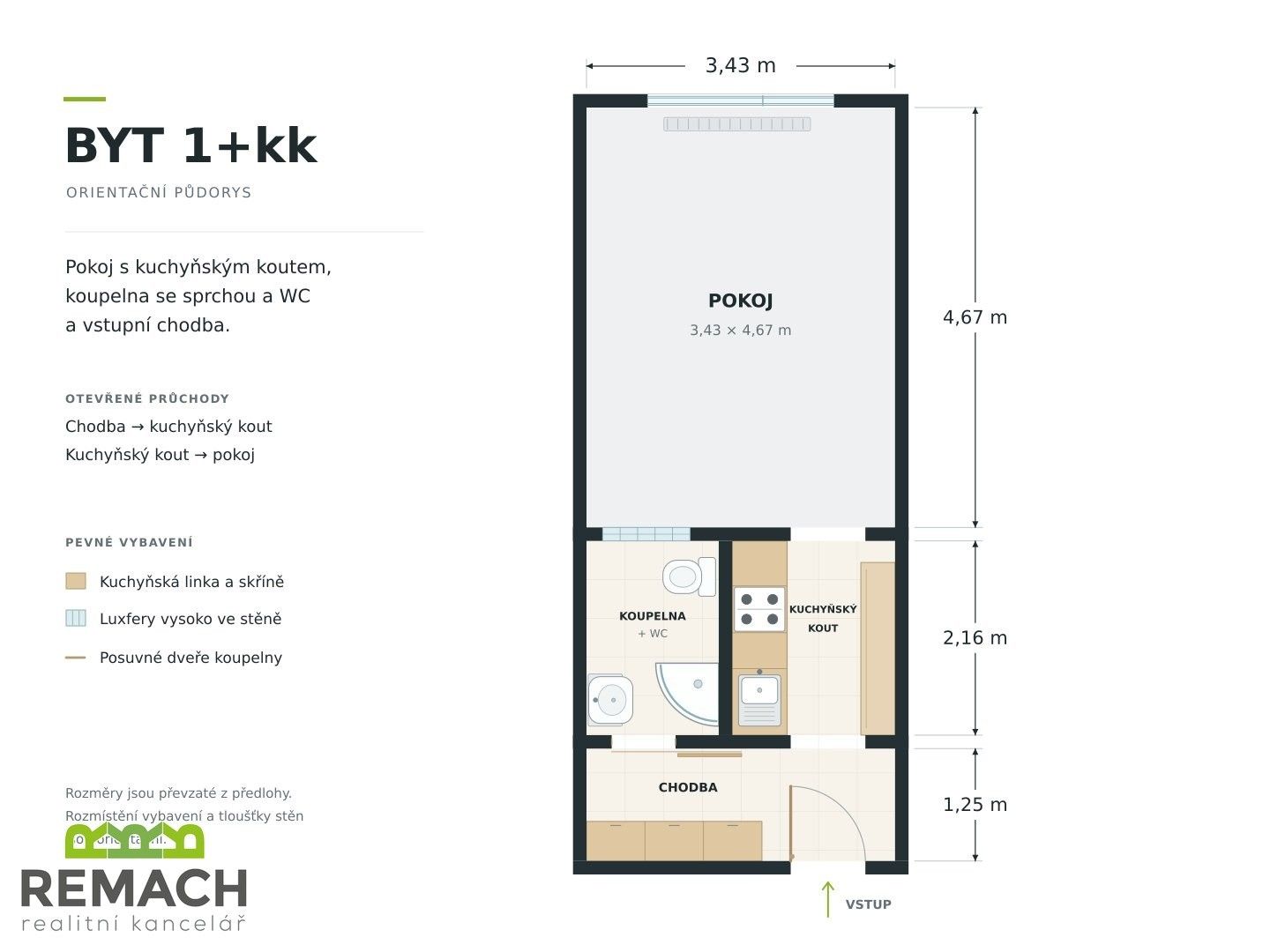 Byt 1+kk · 28 m² · Zahradní, Uherské Hradiště - 3