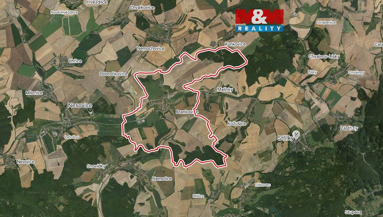 Zemědělské pozemky, Brankovice, okres Vyškov, Jihomoravský kraj