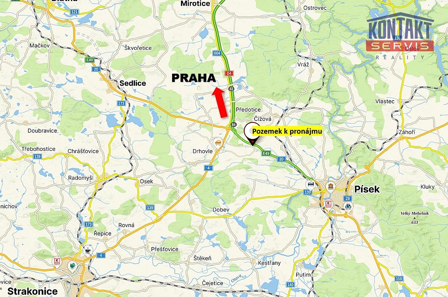 Komerční pozemek · Drhovle - Chlaponice, okres Písek, Jihočeský kraj - 4