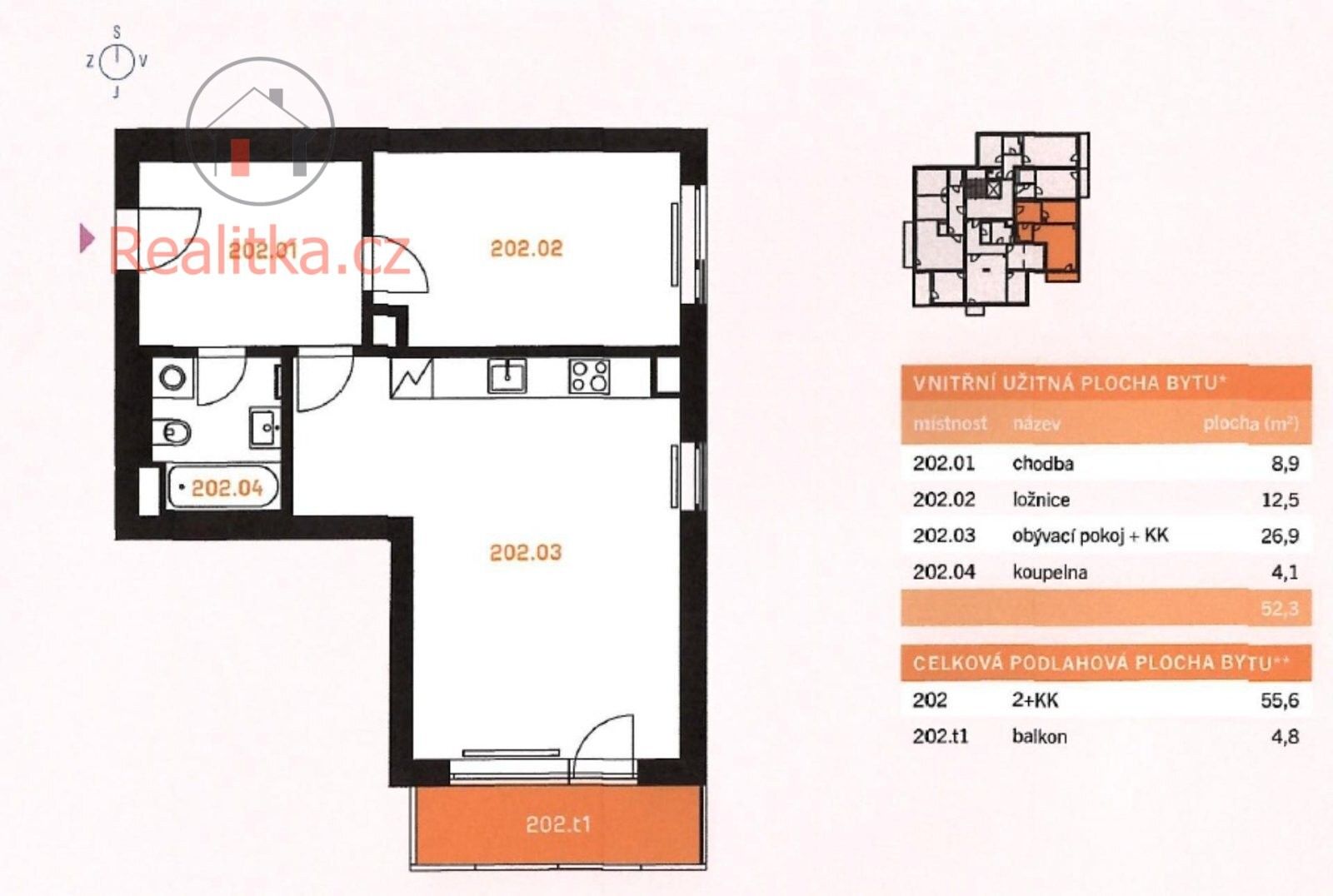 Byt 2+kk · 56 m² · Lesík 176, Kladno - 4