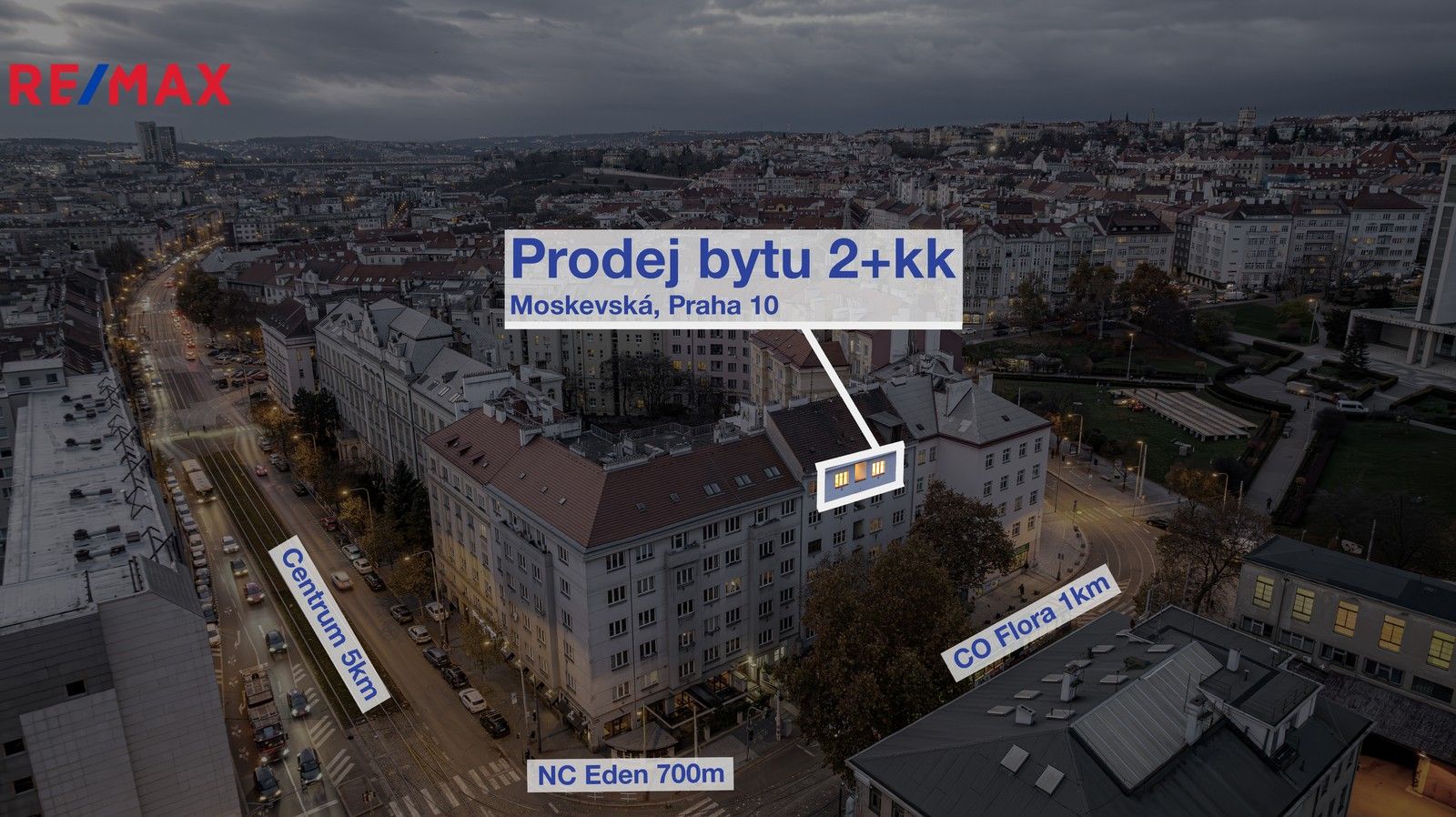 2+kk, Moskevská, Praha, 52 m²