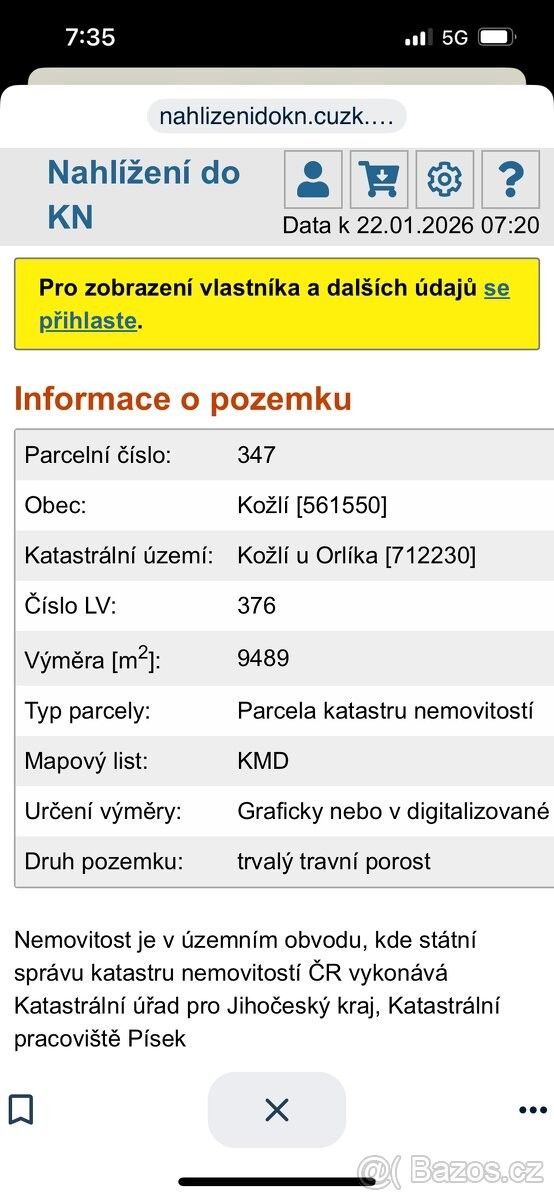 Pozemky pro bydlení, Orlík nad Vltavou, 398 07