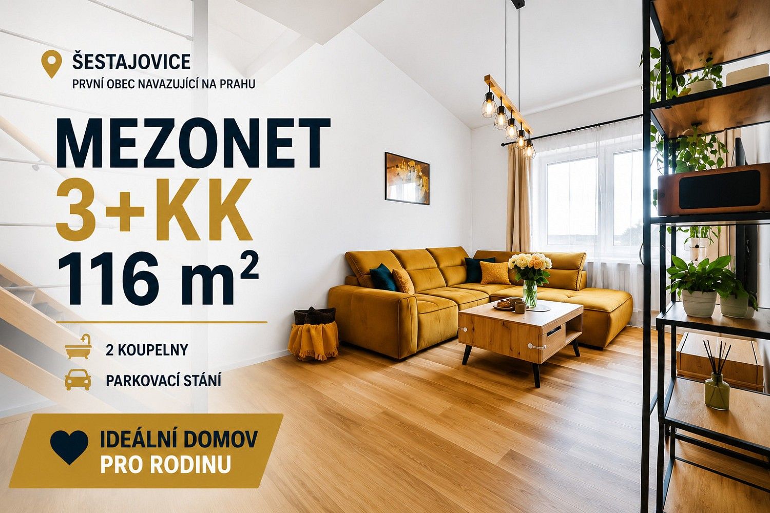 3+kk, Šestajovice, okres Praha-východ, Středočeský kraj, 116 m² - 2