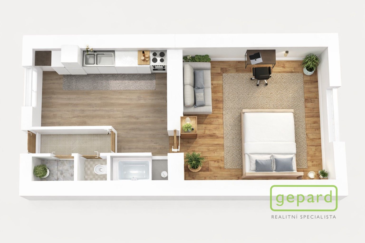 Pronájem byt 1+1 - Bulharská, Brno, 40 m²