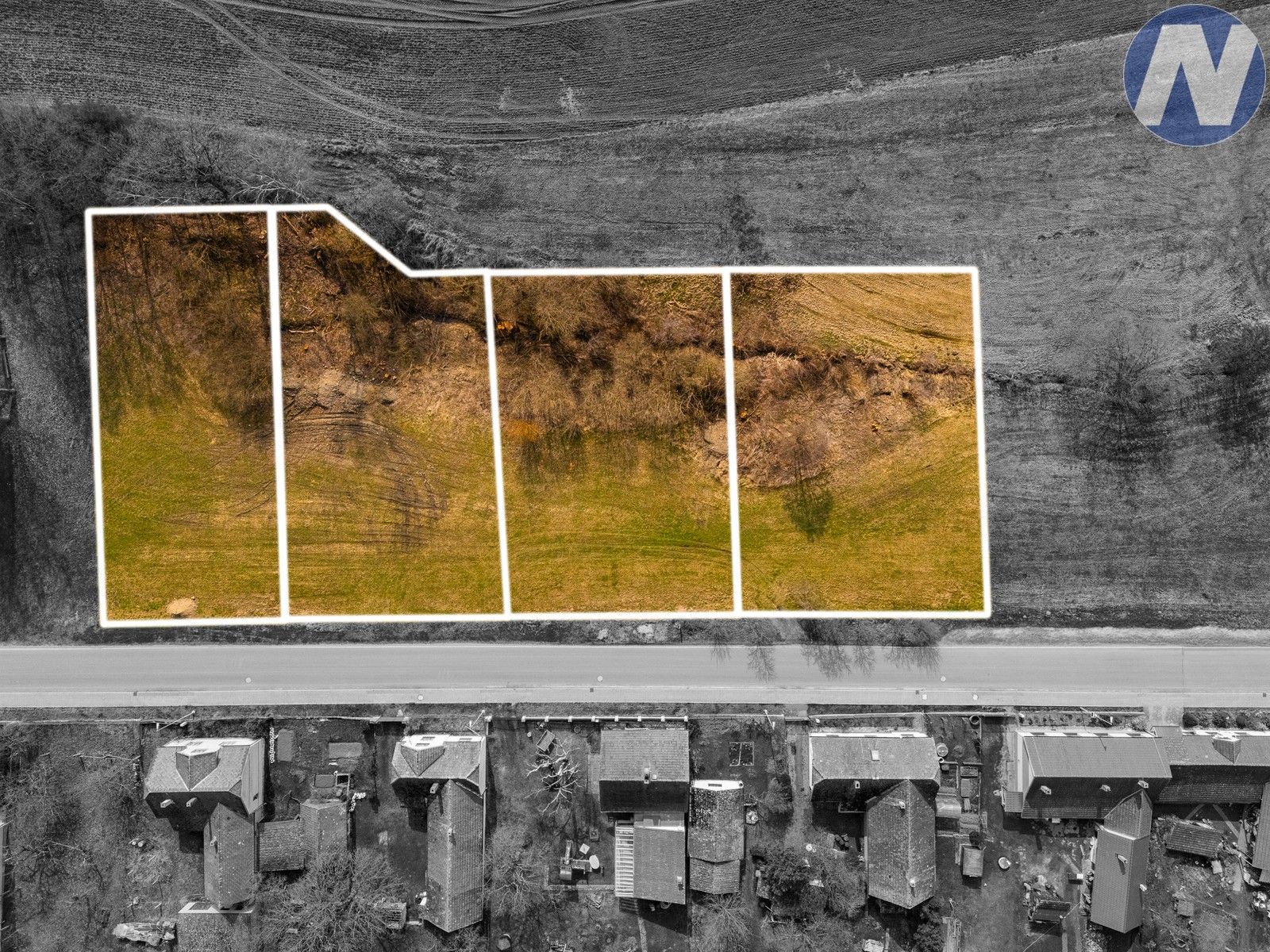 Pozemky pro bydlení, Borovany, 1 282 m² - 2