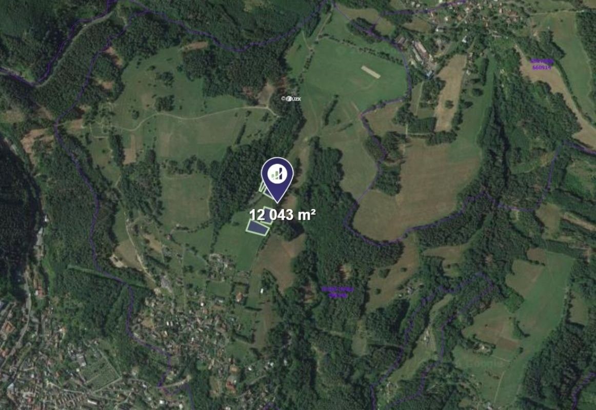 Prodej louka - Železný Brod, 4 014 m² - 2