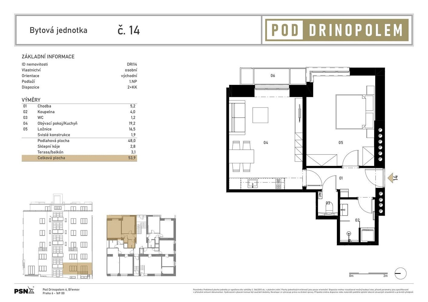 2+kk, Praha - Břevnov, okres Praha 6, Hlavní město Praha, 46 m² - 2
