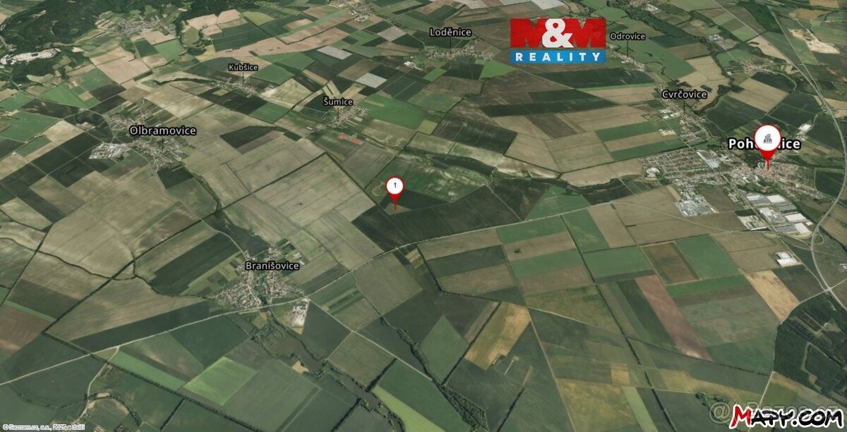 Pozemky pro bydlení, Loděnice u Moravského Krumlova, 671 75