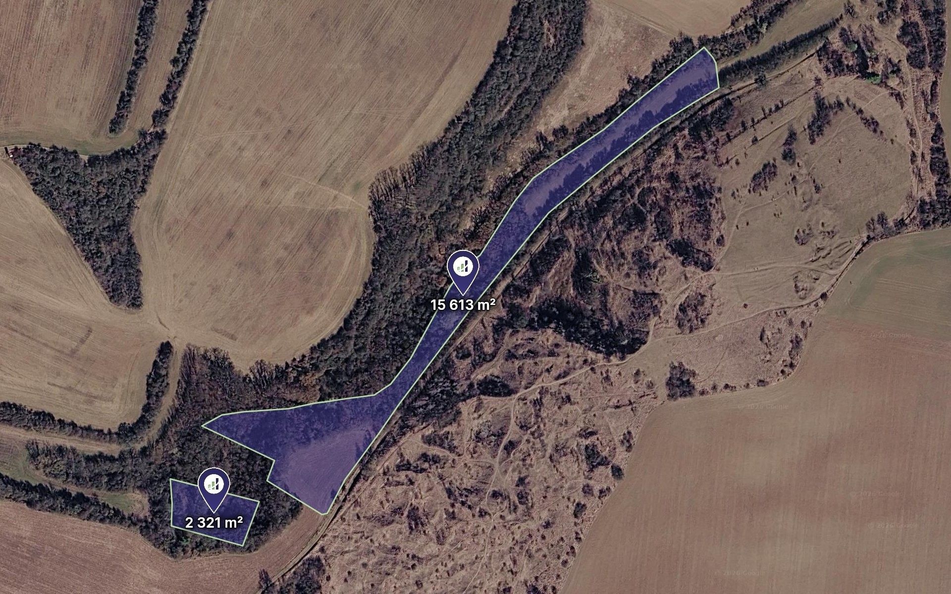 Zemědělské pozemky, Slatinky, 8 967 m² - 1