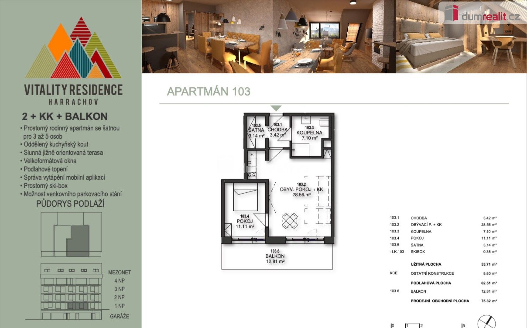 2+1, Nový Svět, Harrachov, 57 m² - 2