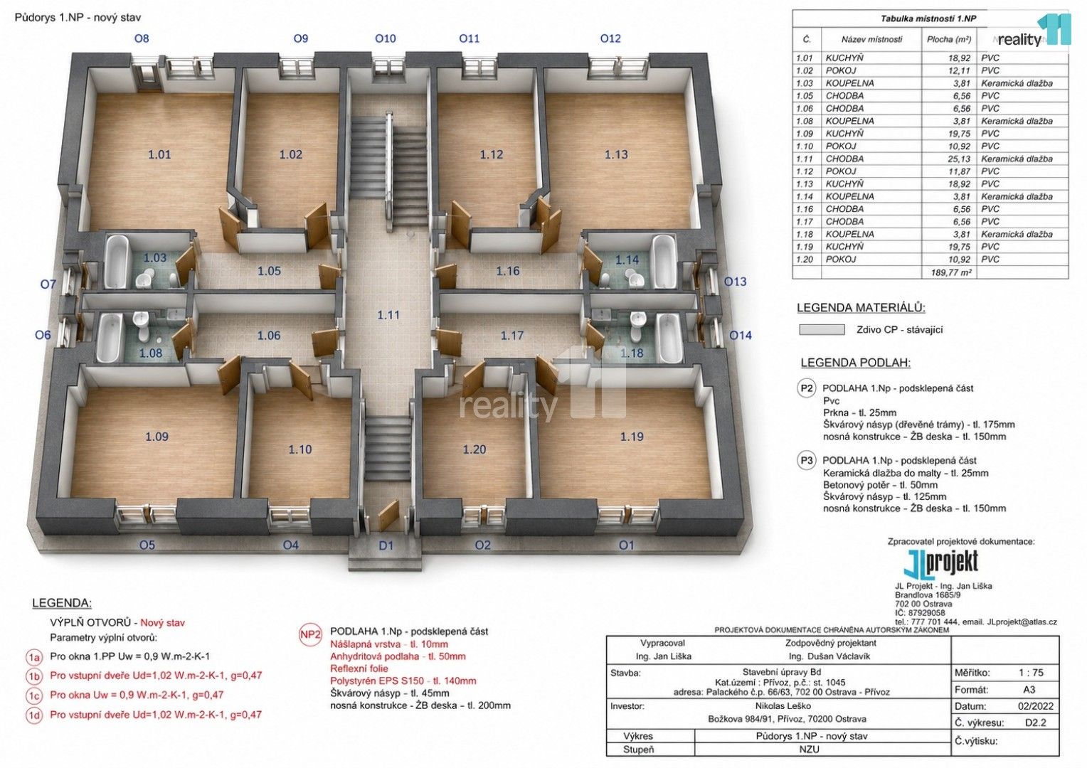 Činžovní dům · 1 192 m² · Palackého, Ostrava - 4