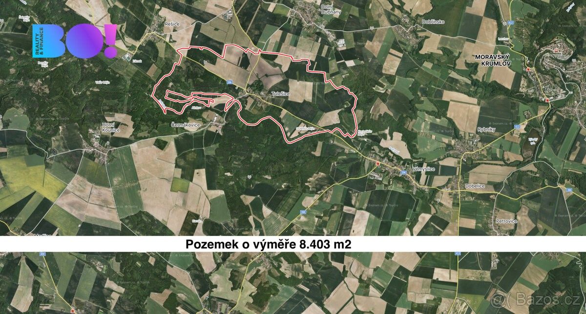 Zemědělské pozemky, Tulešice, 671 73, 8 403 m²