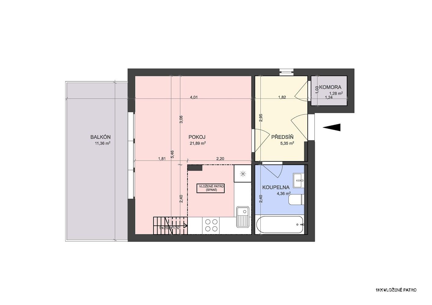 Byt 1+kk · 44 m² · Hradec Králové, Královéhradecký kraj - 3