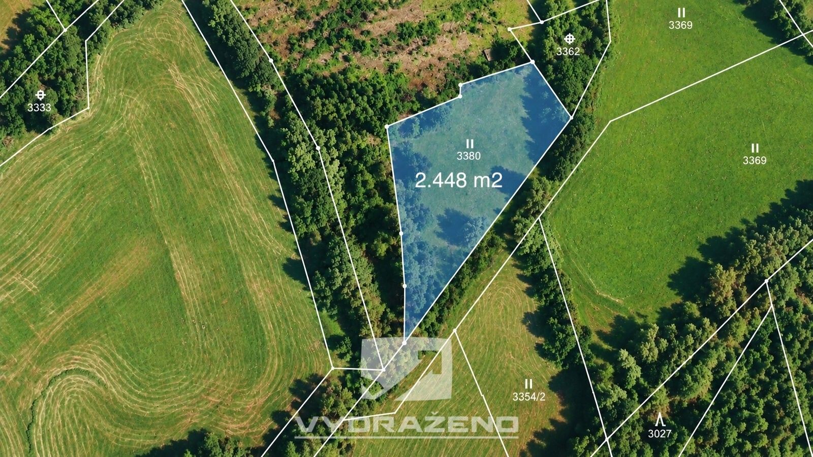 Prodej zemědělský pozemek - Škodějov, Příkrý, 2 448 m² - 2