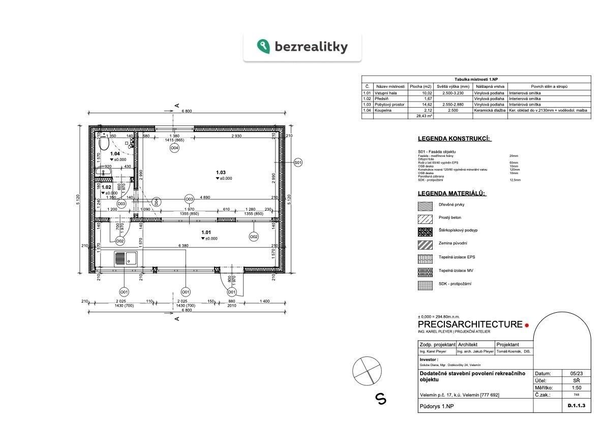 Prodej chata - Velemín, 30 m²