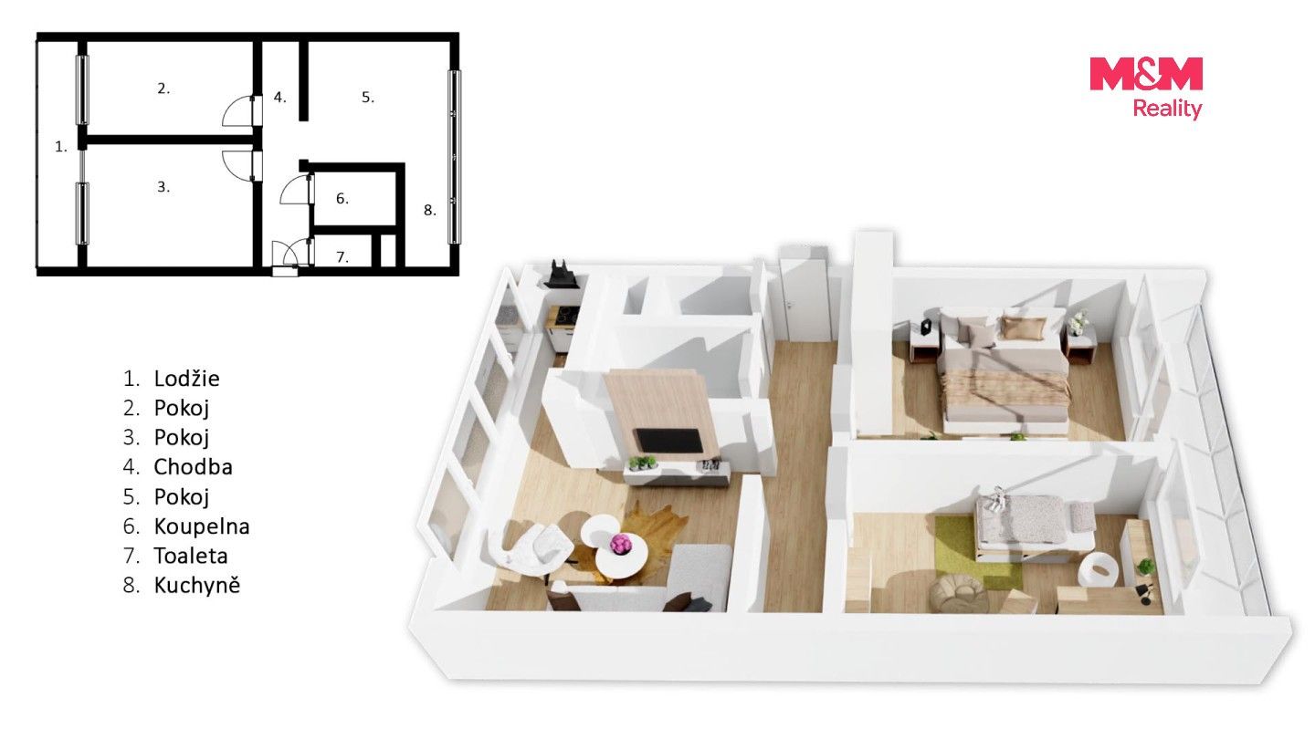 3+kk, Lidická, Pardubice, 65 m² - 2