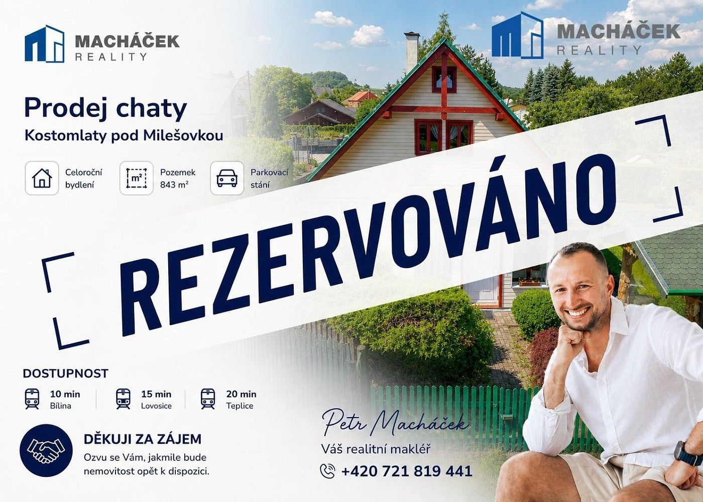 Chalupy, Kostomlaty pod Milešovkou, okres Teplice, Ústecký kraj, 90 m² - 1
