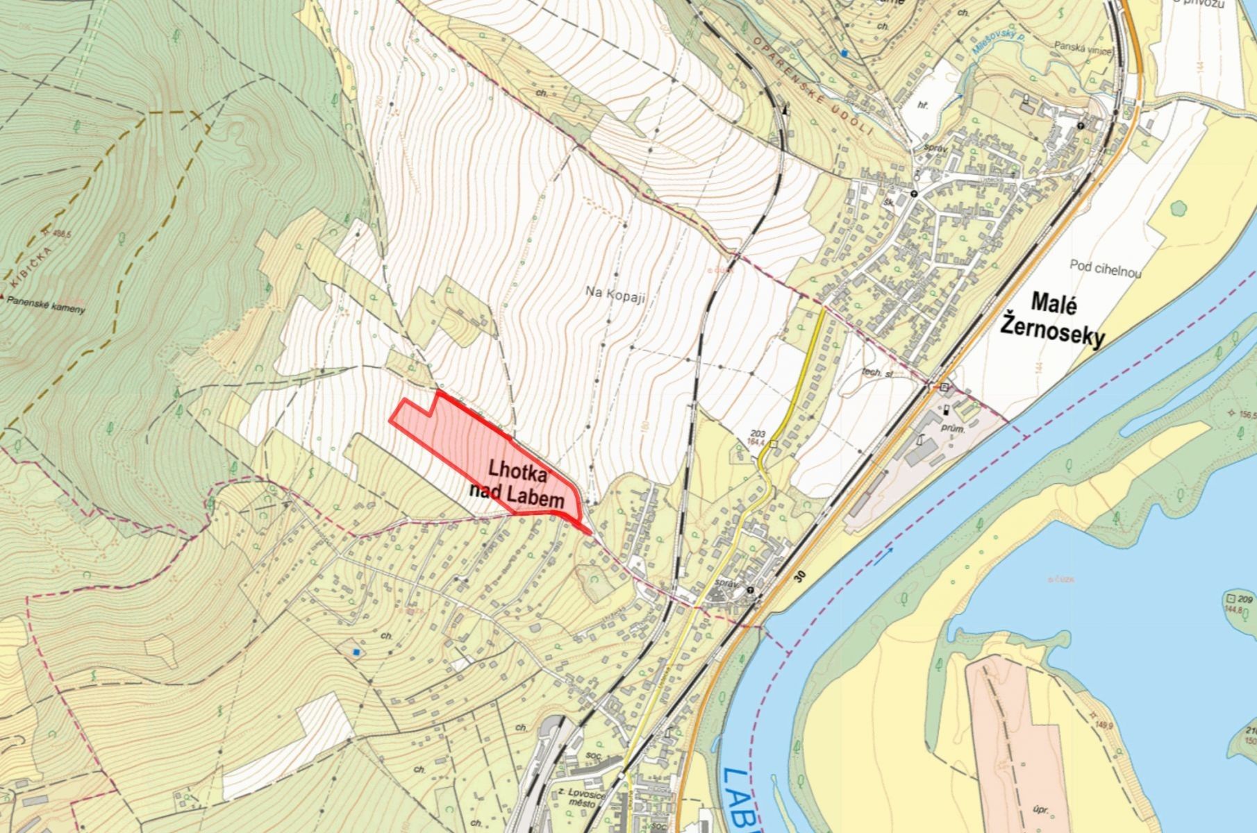 Prodej zemědělský pozemek - Lhotka nad Labem - 2