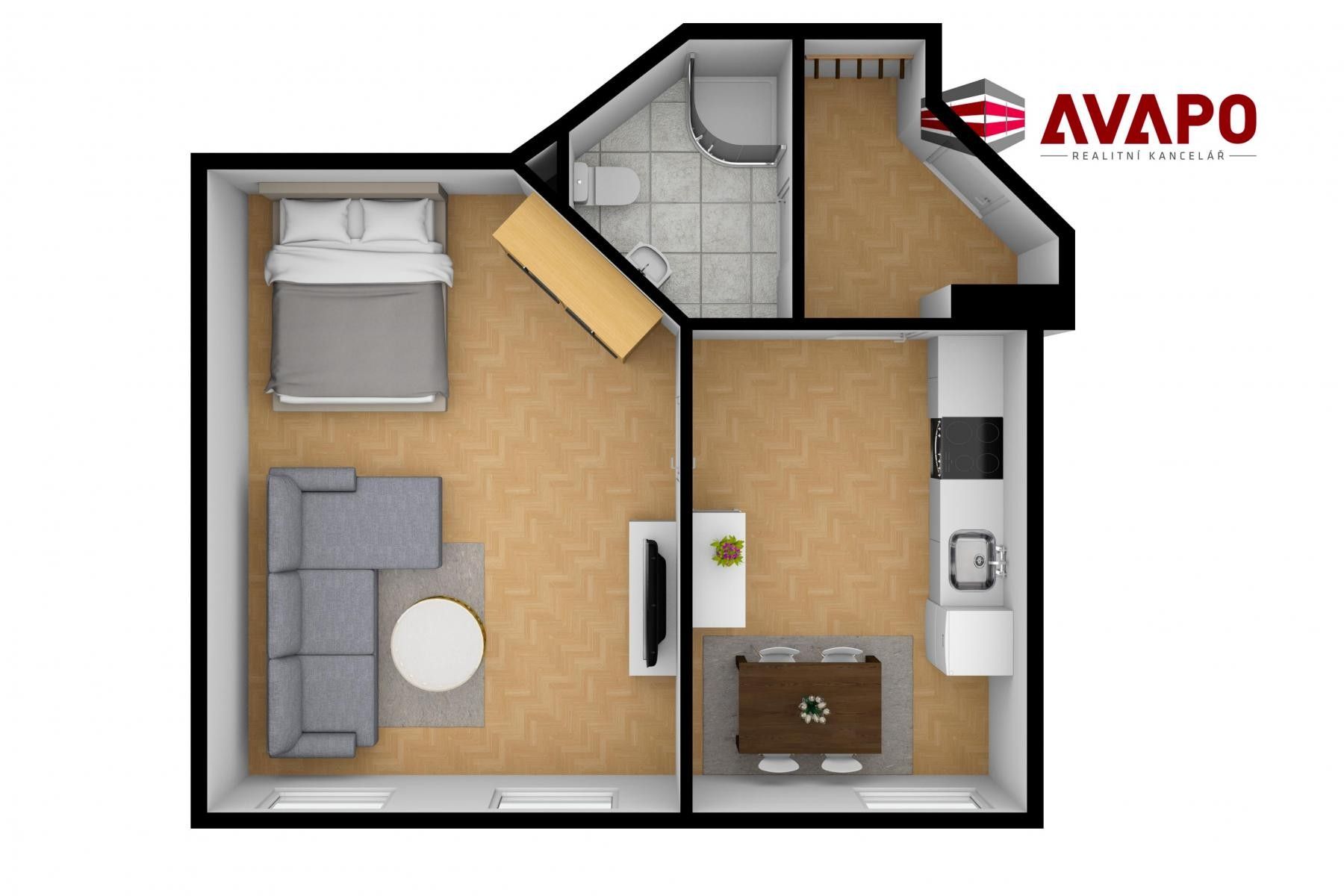 1+1, Jaselská, Opava, 43 m² - 2