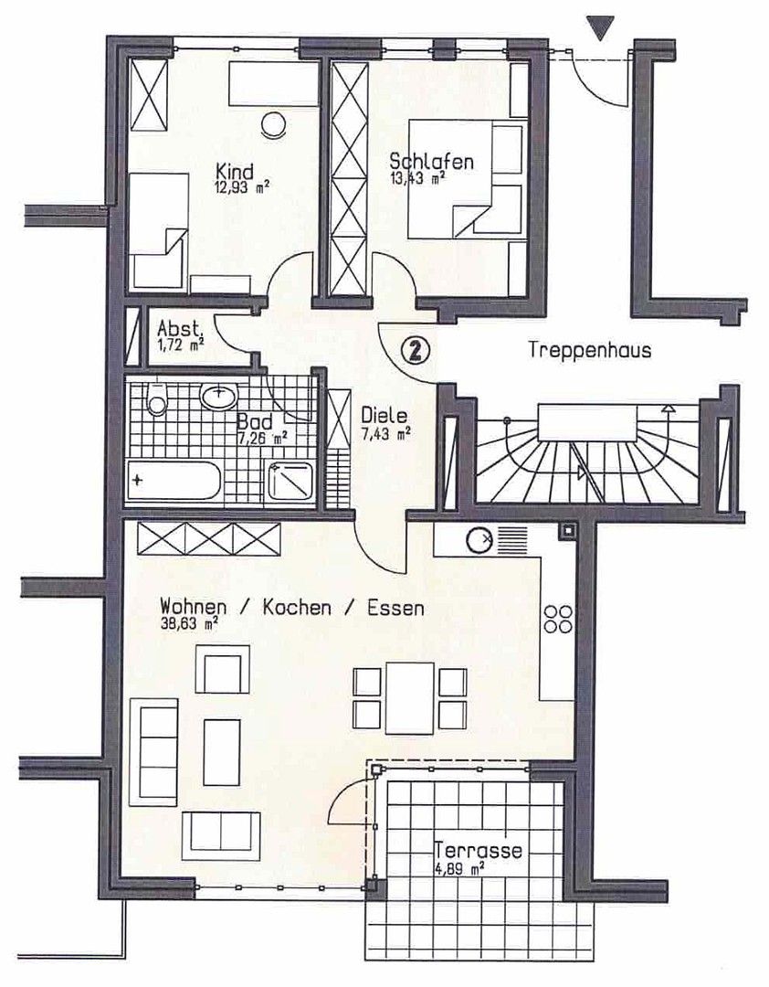 3+1, Leverkusen Küppersteg Nordrhein-Westfalen 51373, 87 m² - 1