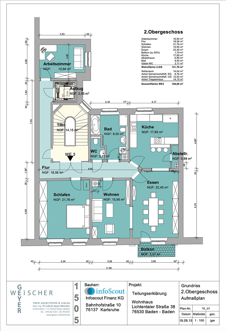 4+1, Lichtentaler Straße 38 Baden-Baden Baden-Baden Baden-Württemberg 76530, 122 m² - 1