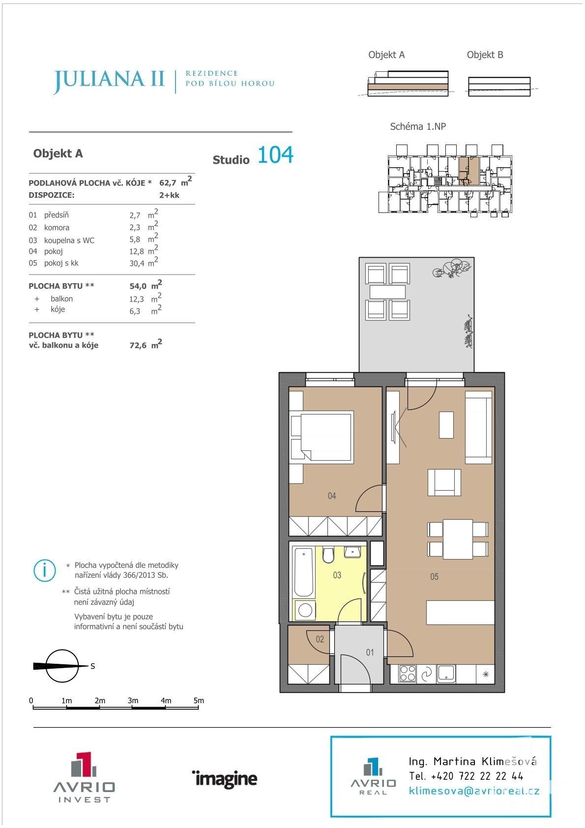 Prodej byt 2+kk - Líšeňská, Židenice, Brno, 54 m²