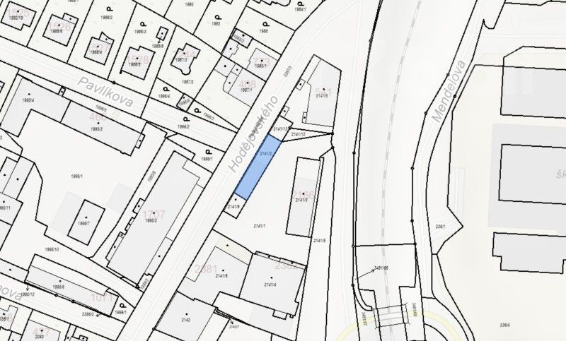 Prodej komerční pozemek - Hodějovského, Benešov