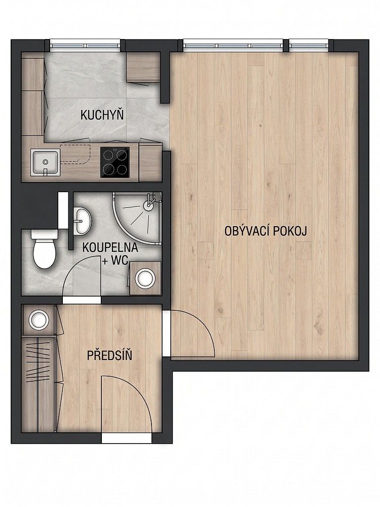 Byt 1+1 · 30 m² · Praha - Chodov, okres Praha 11, Hlavní město Praha - 3