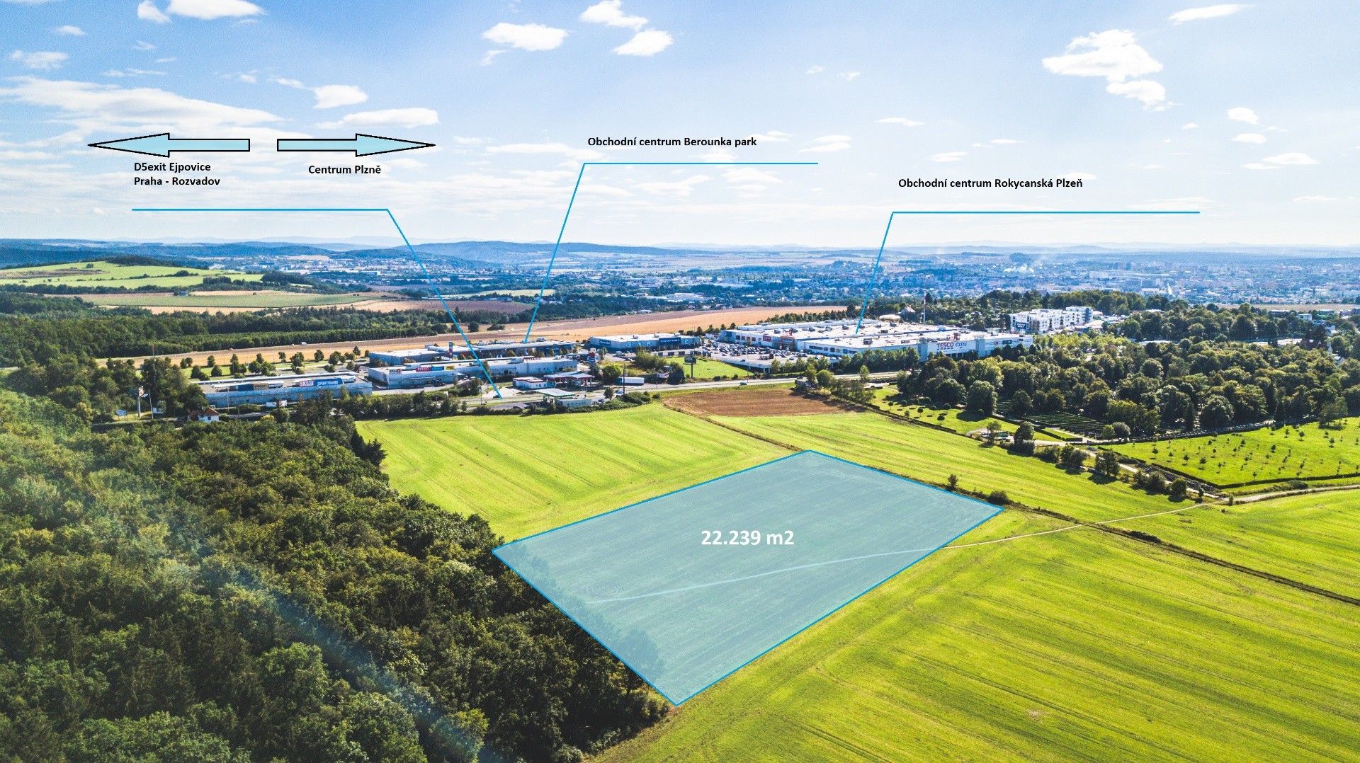 Komerční pozemky, Rokycanská, Plzeň, 22 239 m²