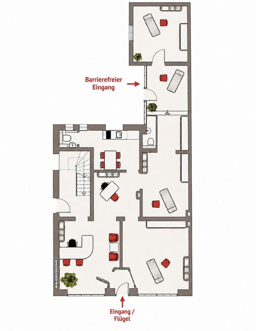 Kanceláře, Duisburg Großenbaum Nordrhein-Westfalen 47269, 100 m² - 1