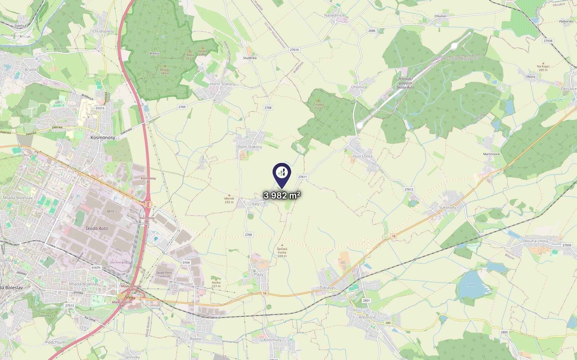 Zemědělský pozemek · 3 982 m² · Dolní Stakory - 3