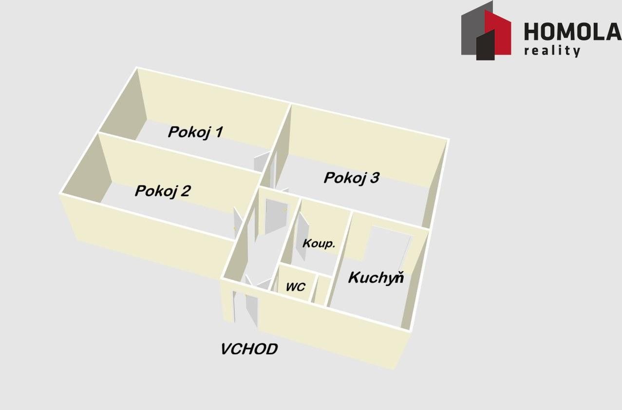 Pronájem byt 3+1 - Hobzíkova, Opava, 63 m²