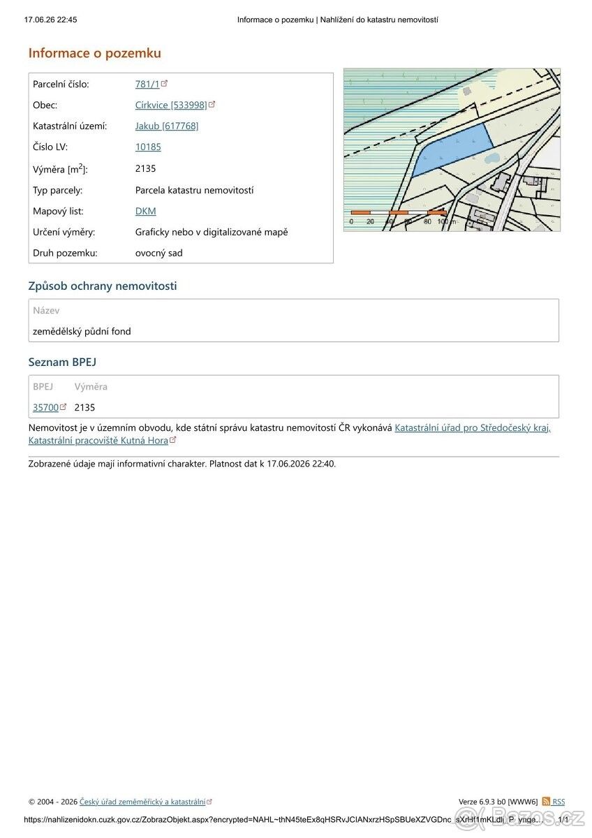 Pozemky pro bydlení, Církvice u Kutné Hory, 285 33 - 1